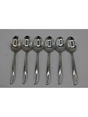 Oneida Twin Star Atomic Starburst Community Stainless Set of 6 Spoons 6"